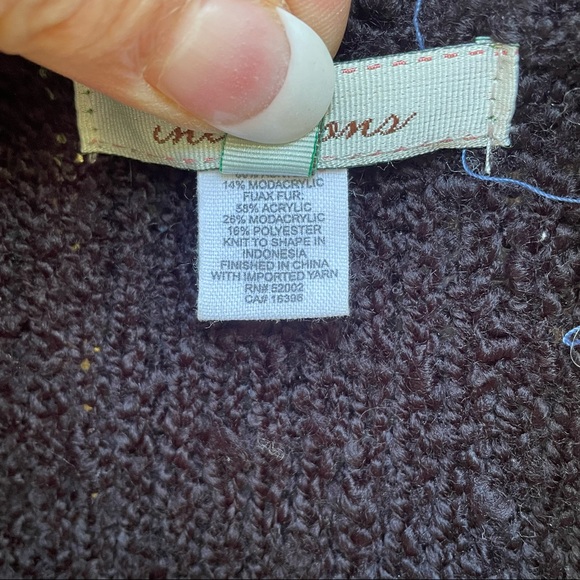 Intuitions black cardigan faux fur M vintage style - Picture 4 of 6